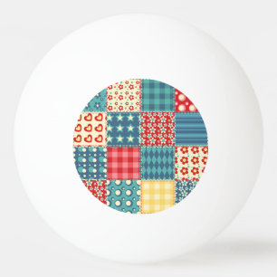 quilt: patchwork achtergrondpatroon. pingpongbal