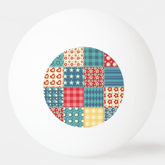  quilt: patchwork achtergrondpatroon. pingpongbal (Voorkant)
