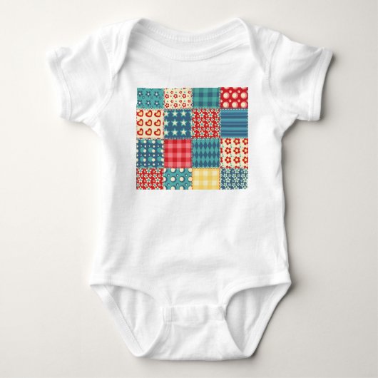  quilt: patchwork achtergrondpatroon. romper (Voorkant)