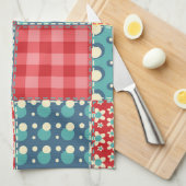  quilt: patchwork achtergrondpatroon. theedoek (Quarter Fold)