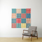  quilt: patchwork achtergrondpatroon. wandkleed (In situ)