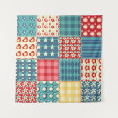  quilt: patchwork achtergrondpatroon. wandkleed (Voorkant)