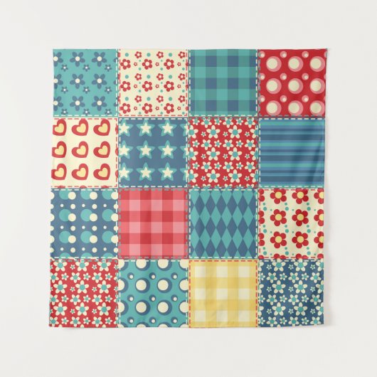  quilt: patchwork achtergrondpatroon. wandkleed (Voorkant)
