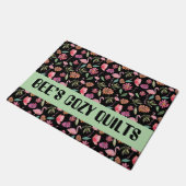Quilt Patchwork Black Store Name doormat Deurmat (Schuin)