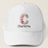 Quilt Patchwork Initiaal Letter C Babykamer Trucker Pet (Voorkant)
