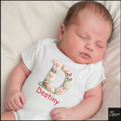 Quilt Patchwork Initiaal Letter D Kinderkamer Romper