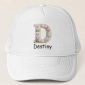 Quilt Patchwork Initiaal Letter D Kinderkamer Trucker Pet (Voorkant)