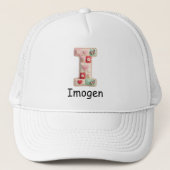 Quilt Patchwork Initiaal Letter I Babykamer Trucker Pet (Voorkant)