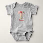 Quilt Patchwork Initiaal Letter T Babykamer Romper (Voorkant)