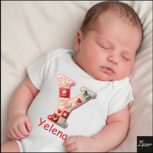 Quilt Patchwork Initiaal Letter Y Kinderkamer Romper