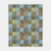  Quilt Patchwork William Morris Pattern Fle Fleece Deken (Voorkant)