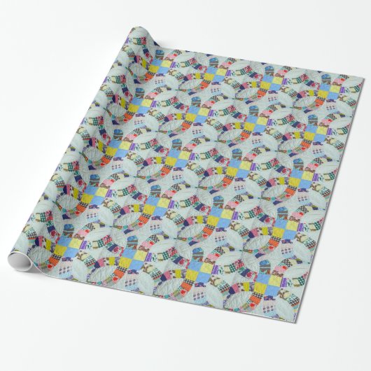 Quilt patroon cadeaupapier (Uitgerold)