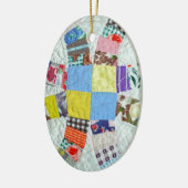 Quilt patroon keramisch ornament (Links)