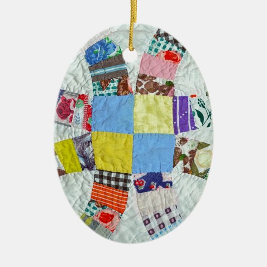 Quilt patroon keramisch ornament (Voorkant)