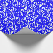 Quilt Pattern 01 - White on Blue Cadeaupapier (Hoek)