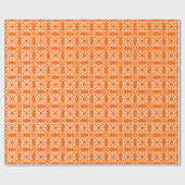 Quilt Pattern 01 - White on Oranje Cadeaupapier (Vlak)