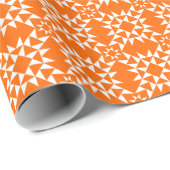 Quilt Pattern 01 - White on Oranje Cadeaupapier (Rol Hoek)