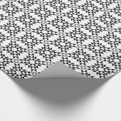 Quilt Pattern 01 - zwart Cadeaupapier (Hoek)