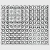 Quilt Pattern 01 - zwart Cadeaupapier (Vlak)