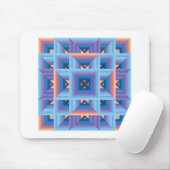 Quilt Pattern 3 in Blue en Paars Muismat (Met muis)