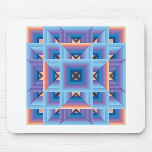 Quilt Pattern 3 in Blue en Paars Muismat (Voorkant)