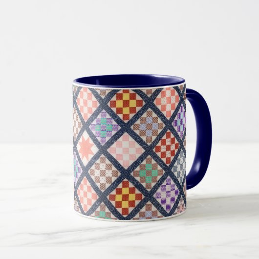 Quilt Pattern Art Cup Mok (Voorkant rechts)
