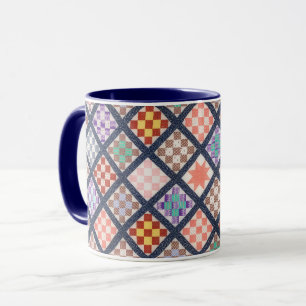 Quilt Pattern Art Cup Mok