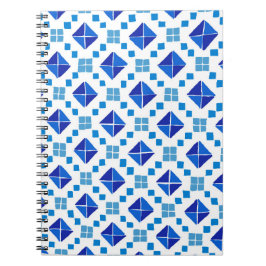 Quilt Pattern Blue Notitieboek