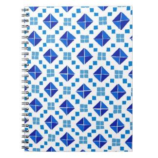 Quilt Pattern Blue Notitieboek