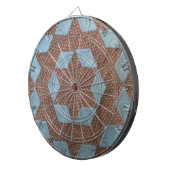 Quilt Pattern - Castle in Brown and Blue Dartbord (Voorkant Rechts)