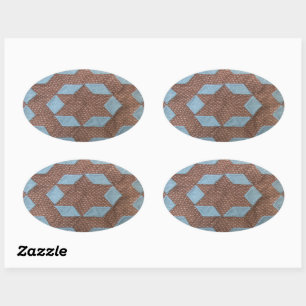 Quilt Pattern - Castle Ovale Sticker