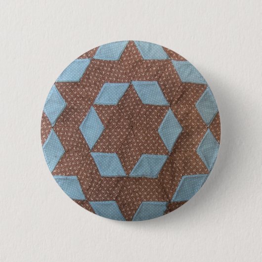 Quilt Pattern - Castle Ronde Button 5,7 Cm (Voorkant)