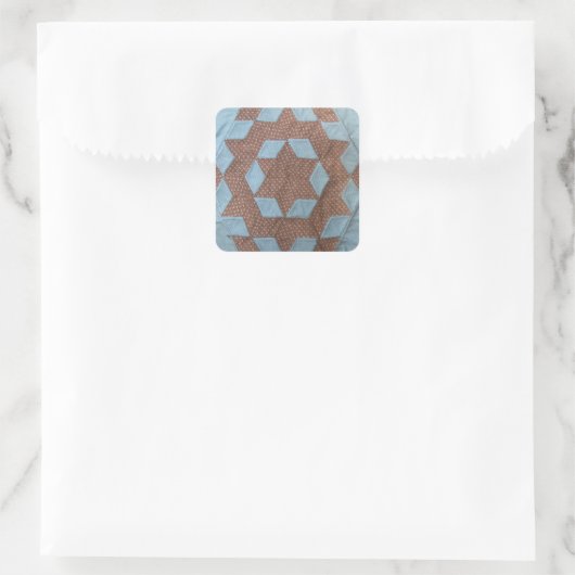 Quilt Pattern - Castle Vierkante Sticker (Tas)