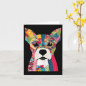 Quilt Pattern Dog voor Quilting Lover Quilter Sewi Kaart (Gele Bloem)