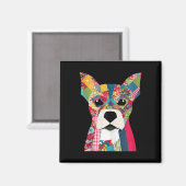 Quilt Pattern Dog voor Quilting Lover Quilter Sewi Magneet (Voorkant / Achterkant)