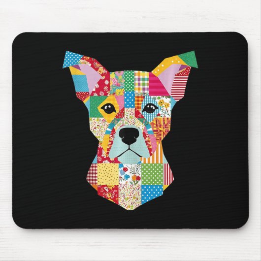 Quilt Pattern Dog voor Quilting Lover Quilter Sewi Muismat (Voorkant)