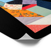 Quilt Pattern Dog voor Quilting Lover Quilter Sewi Poster (Hoek)