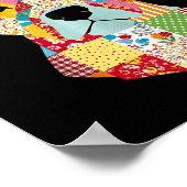 Quilt Pattern Dog voor Quilting Lover Quilter Sewi Poster (Hoek)