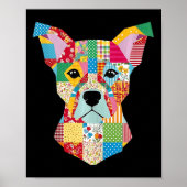 Quilt Pattern Dog voor Quilting Lover Quilter Sewi Poster (Voorkant)
