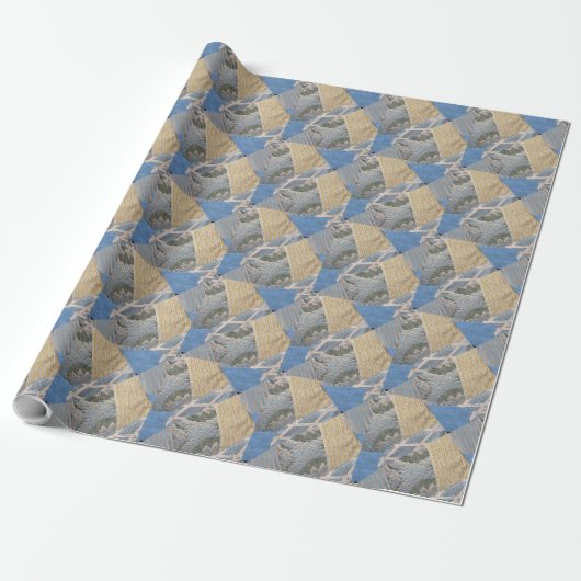 Quilt Pattern Fabric Cadeaupapier (Uitgerold)