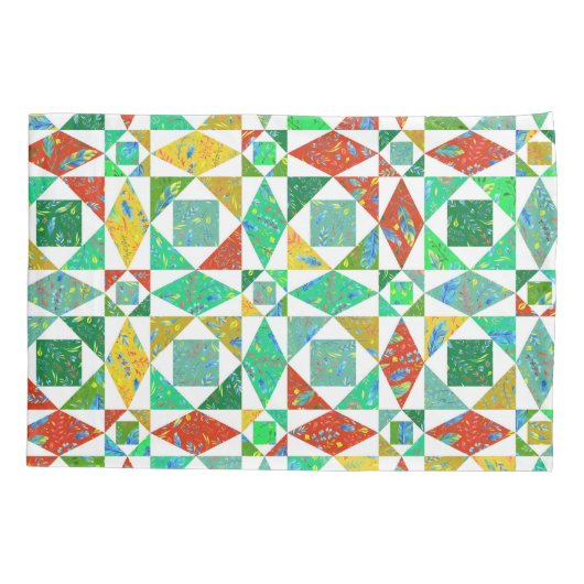 Quilt Pattern Personalized Pillow Hoesje Kussensloop (Achterkant)