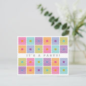 Quilt Pattern Polka Dot Fabric Briefkaart (Staand voorkant)