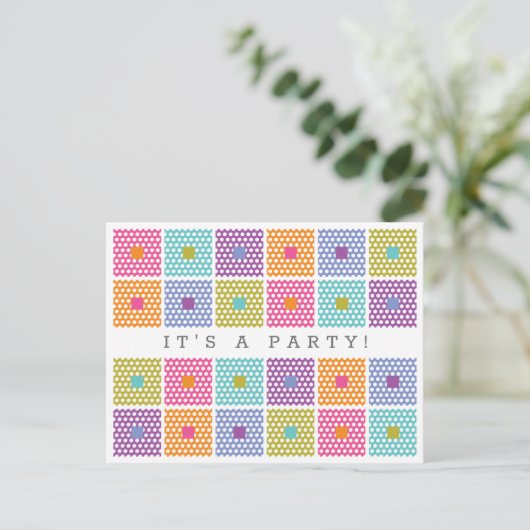 Quilt Pattern Polka Dot Fabric Briefkaart (Staand voorkant)