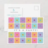 Quilt Pattern Polka Dot Fabric Briefkaart (Voorkant / Achterkant)