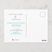 Quilt Pattern Polka Dot Fabric Briefkaart (Achterkant)