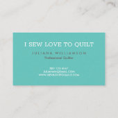 Quilt Pattern Polka Dot Fabric Visitekaartje (Achterkant)