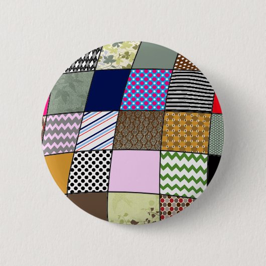 Quilt Pattern Ronde Button 5,7 Cm (Voorkant)