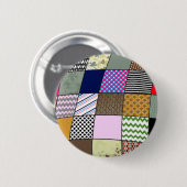 Quilt Pattern Ronde Button 5,7 Cm (Voorkant /achterkant)