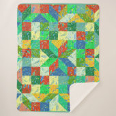 Quilt Pattern Sherpa Blanket Sherpa Deken (Voorkant)