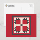 Quilt Postcard - Bearcat Block Briefkaart (Voorkant / Achterkant)